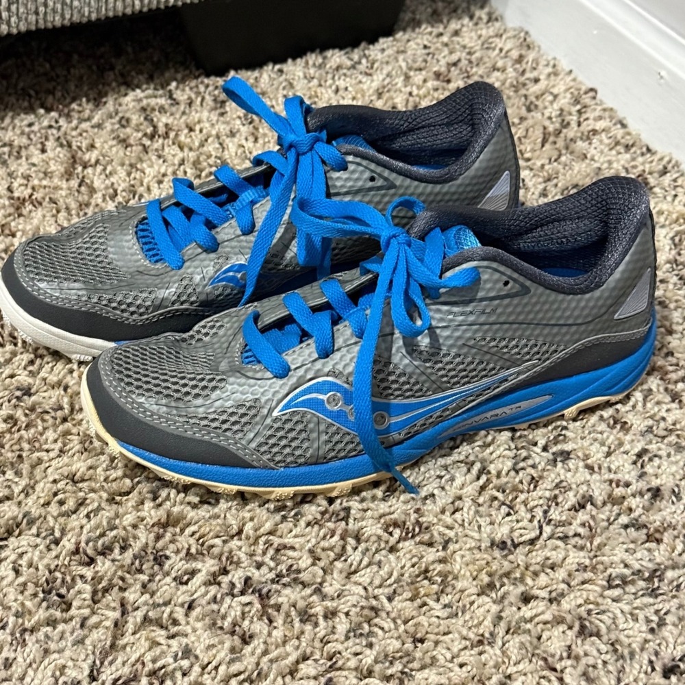 Saucony Kinvara TR Women 6.5 Trail Running Shoes Grey Blue ProGrid 10159-2